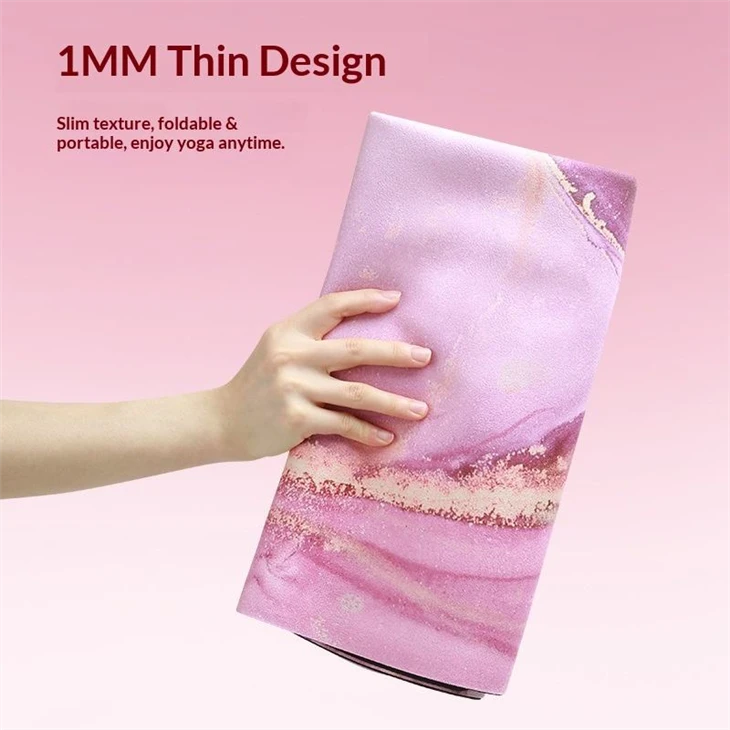 CHOOYOU Non-slip Foldable High-quality Suede Rubber Yoga Mat factory